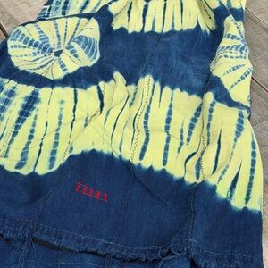 Vintage African Indigo Baule Tie Dye Mudcloth  59” L x 40” W Textile | No. 143